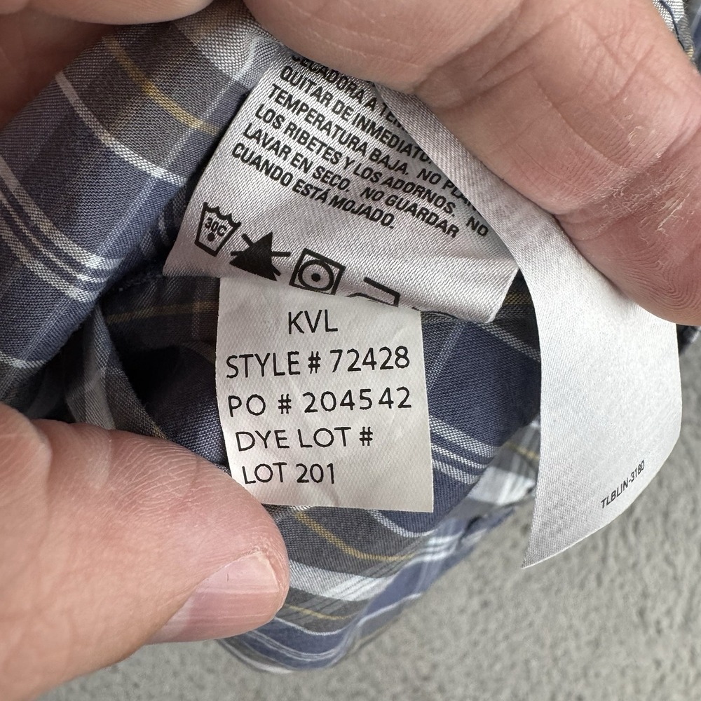 5.11 tactical Mens XL Button Up Long Sleeve Shirt Blue Plaid Pockets Workwear - Picture 8 of 10